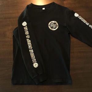 Hawaii Surf and Sail Black Long-Sleeve Tee